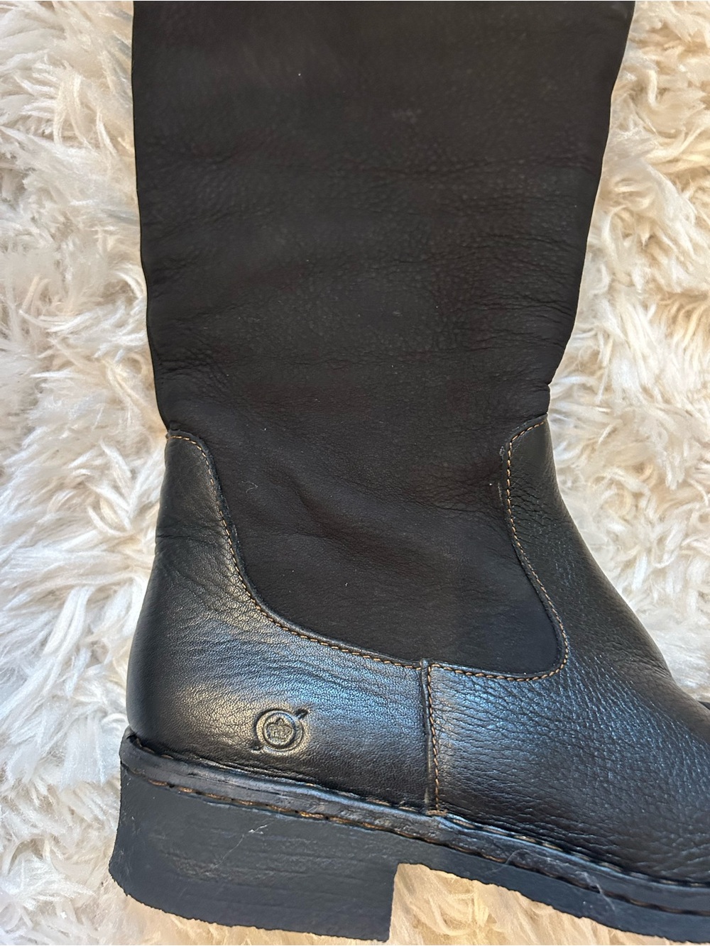 Born Women's Black Over-the-Knee Leather Riding Boots - Picture 4 of 8